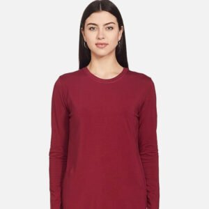 Full Sleeve Round Neck Slim Fit Cotton Tshirt
